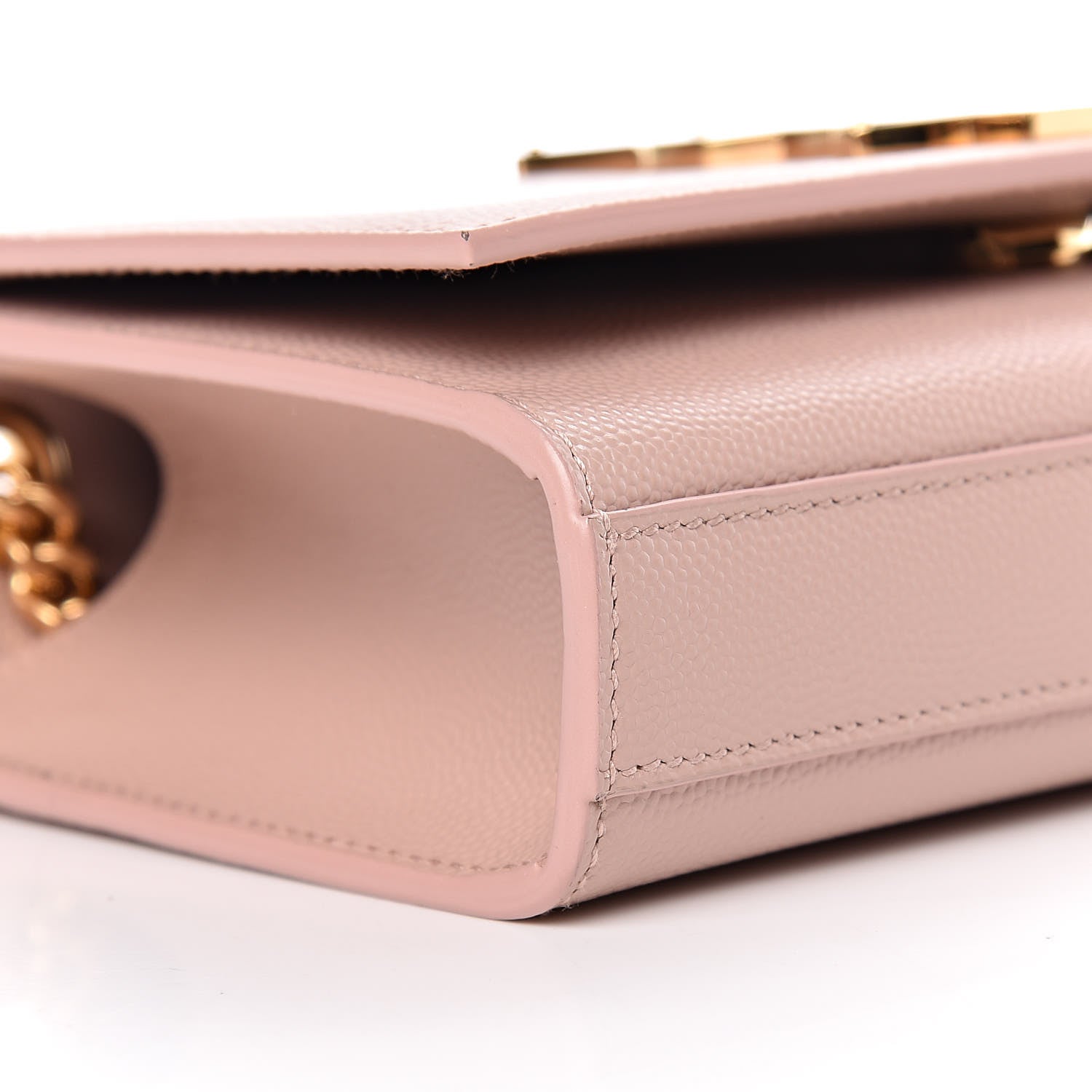 Saint Laurent Grain De Poudre Small Monogram Kate Satchel Pale Pink 7 of 9