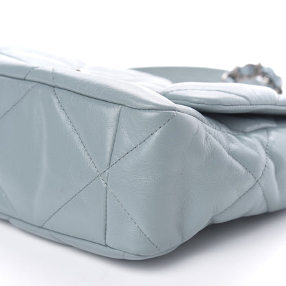 Chanel Goatskin Quilted Large 19 Flap Blue 9 of 11