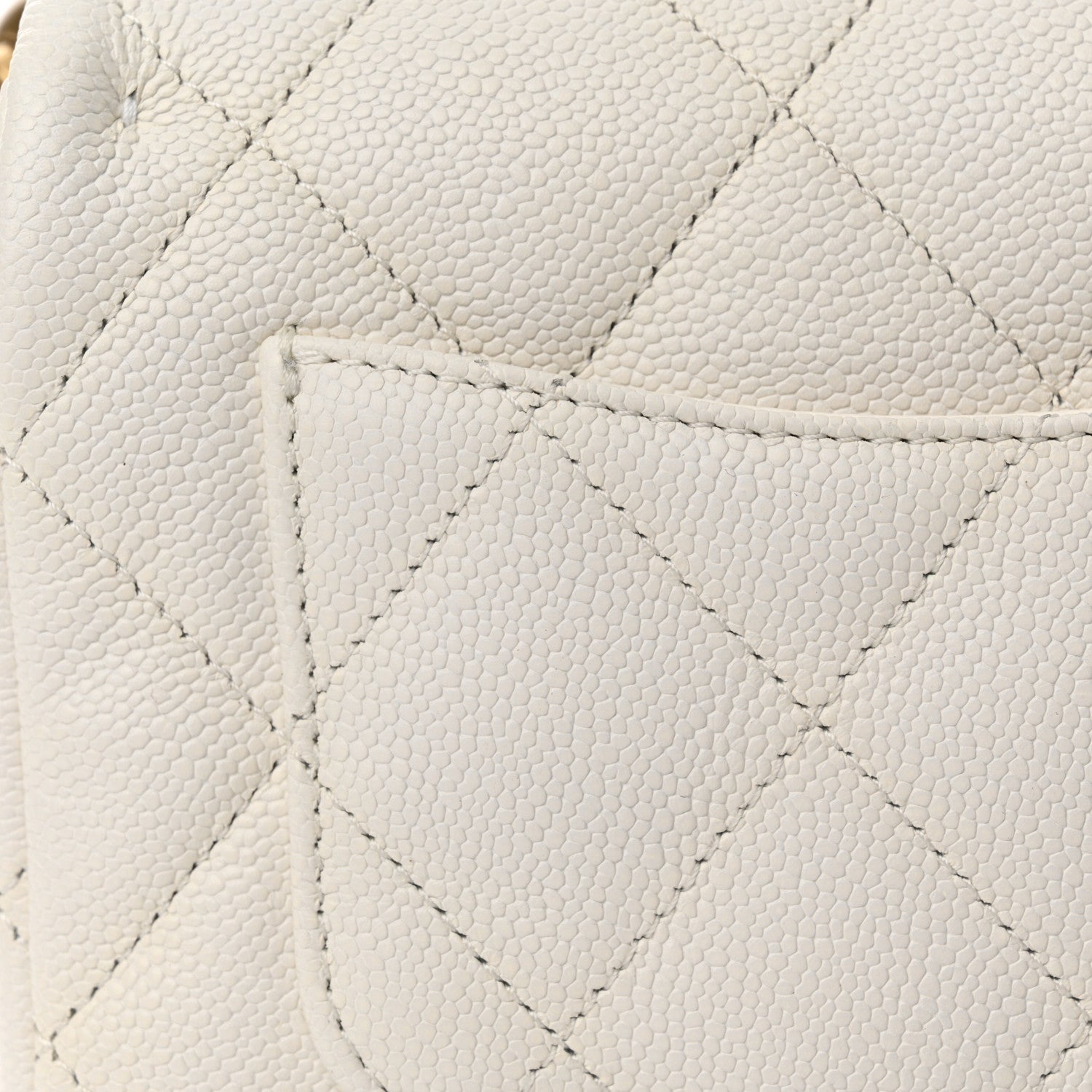 Chanel Caviar Quilted Mini Sweetheart Flap White 11 of 12