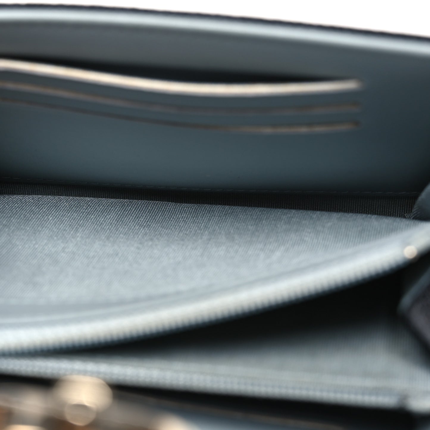 Caviar Quilted Thread CC Compact Flap Wallet Black