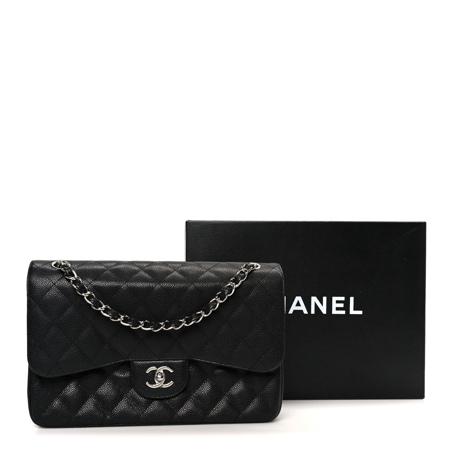 Chanel Caviar Quilted Jumbo Double Flap Black 11 of 11