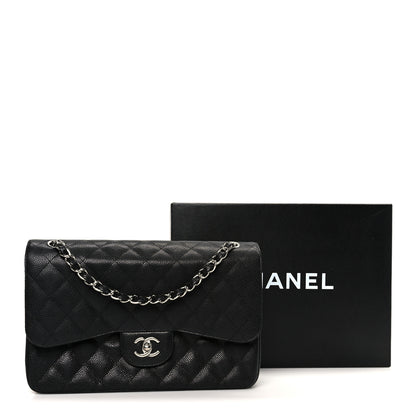 Chanel Caviar Quilted Jumbo Double Flap Black 11 of 11