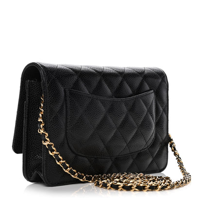 Chanel Caviar Quilted Wallet On Chain WOC Black 2 of 11
