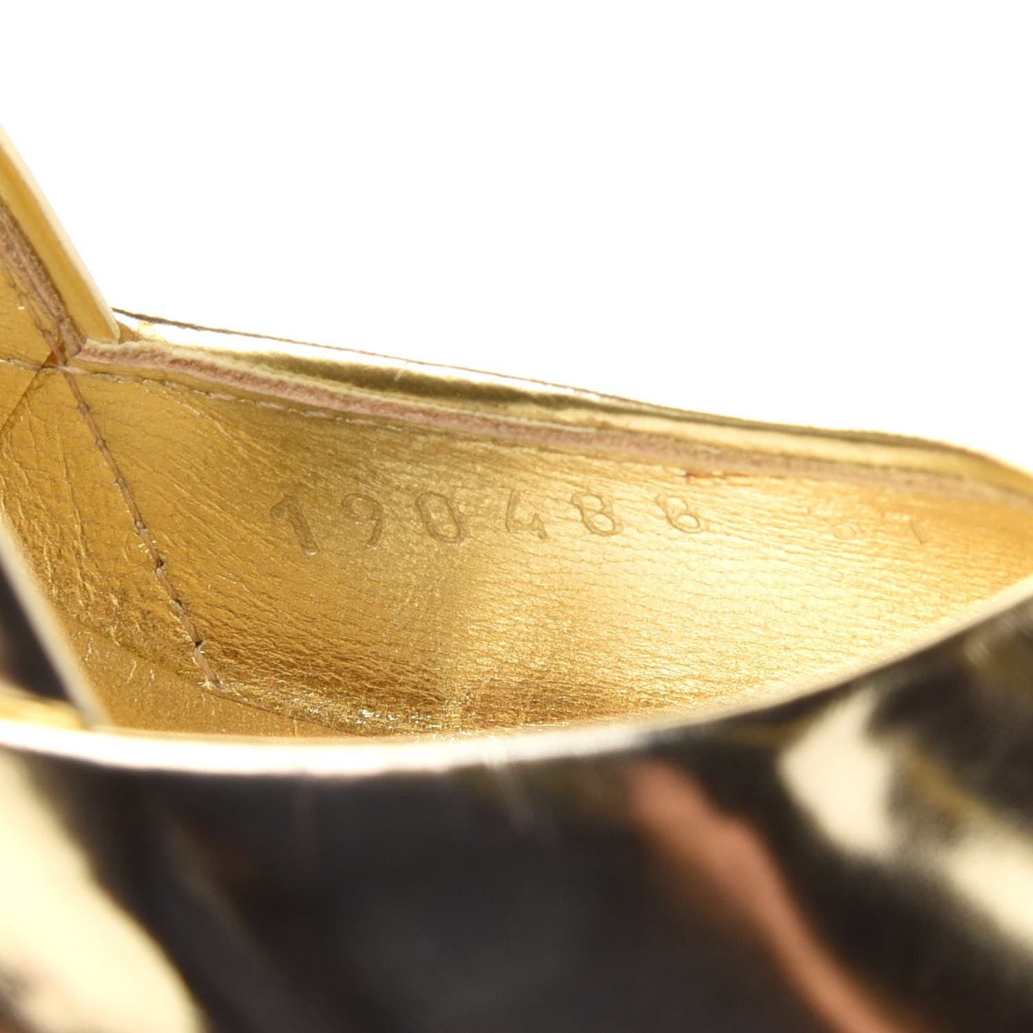 Gucci Miroir Calfskin Grease Cork Slingback Platform High Heel Sandals 37 Platino 8 of 11