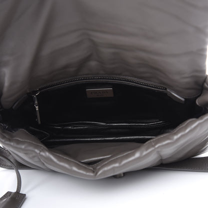 Prada Nappa Bomber Sound Flap Shoulder Bag Ardesia 5 of 11