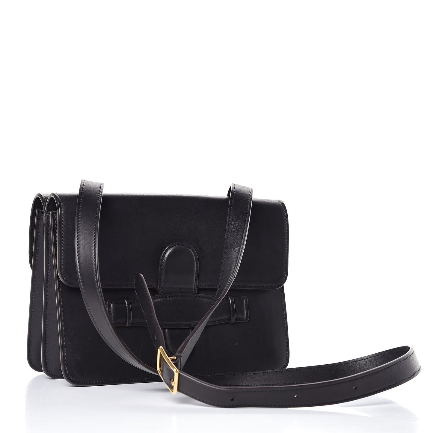 Natural Calfskin Medium Symmetrical Bag Black