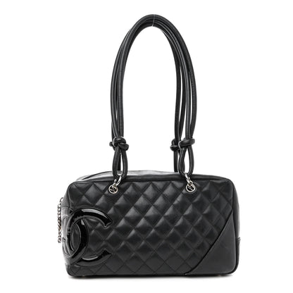 Chanel Calfskin Quilted Large Cambon Bowler Black 1 of 13