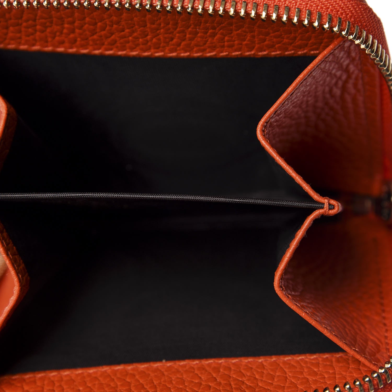 Gucci Monogram Dollar Calfskin Zip Around French Flap Wallet Beige Ebony Sun Orange 6 of 8