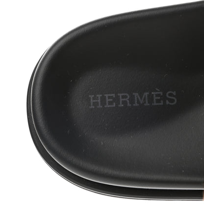 Hermes Nappa Extra Sandals 37 Black 7 of 9