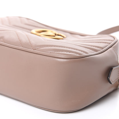 Gucci Calfskin Matelasse Small GG Marmont Chain Shoulder Bag Porcelain Rose 9 of 10