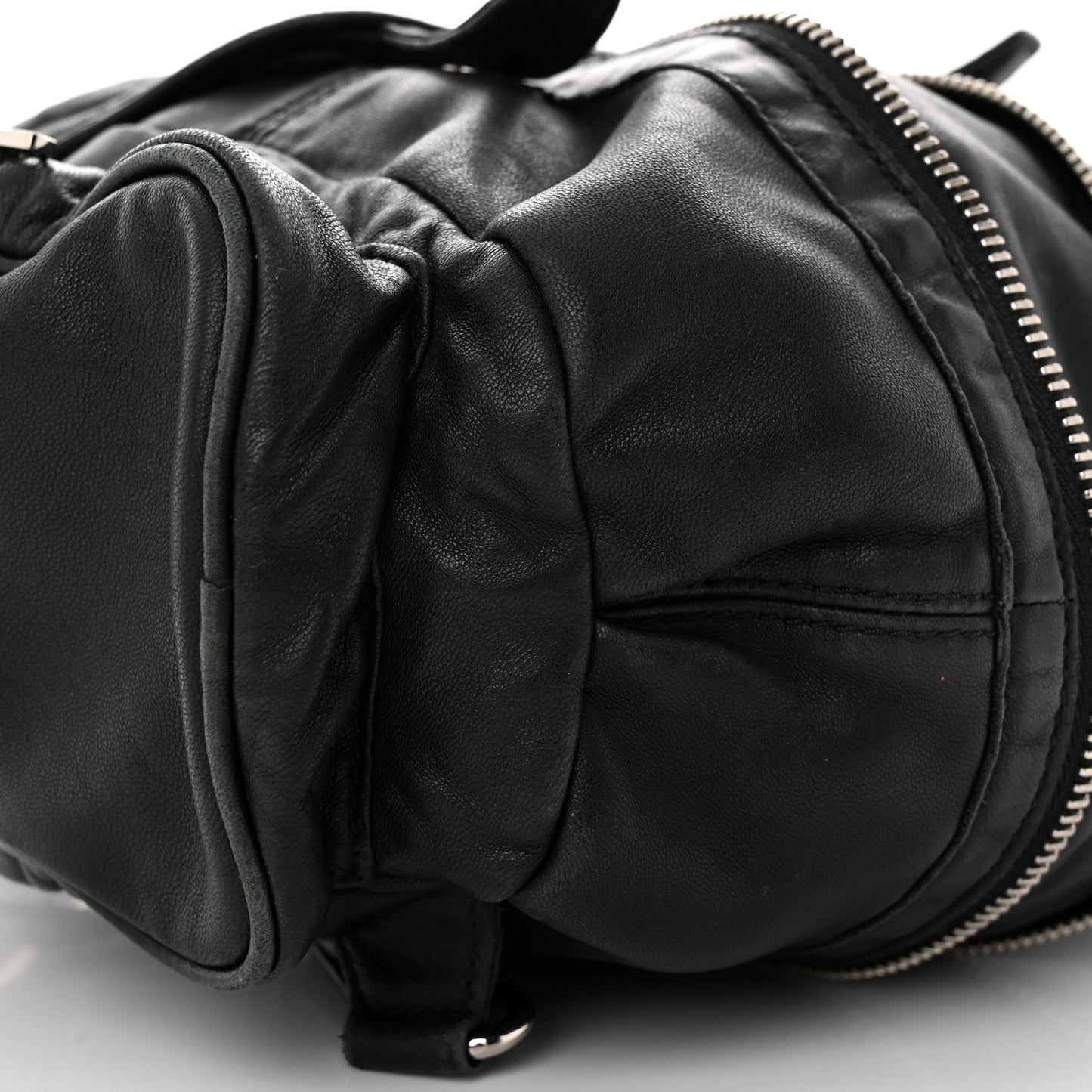 Lambskin Marti Backpack Bag Washed Black Rhodium Hardware