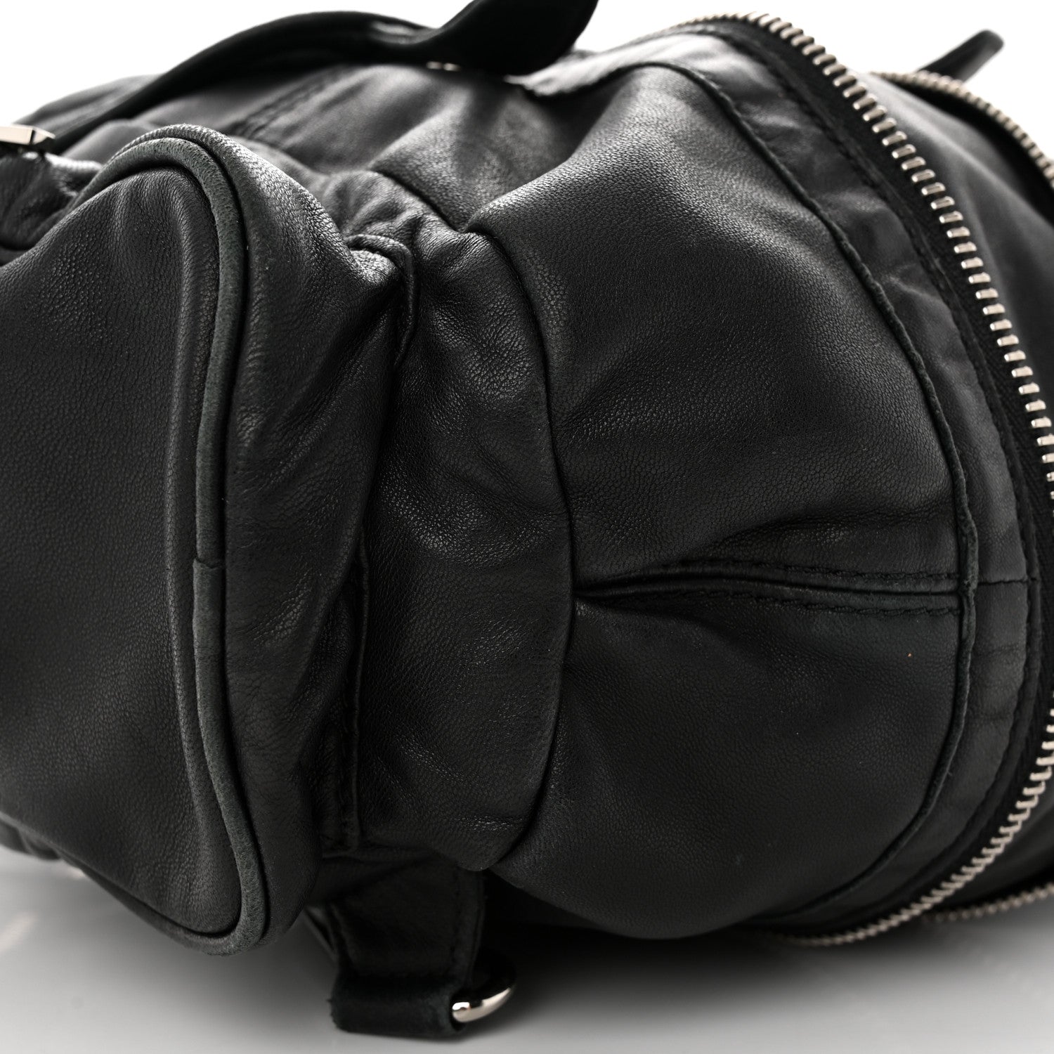 Alexander Wang Lambskin Marti Backpack Bag Washed Black Rhodium Hardware 8 of 13
