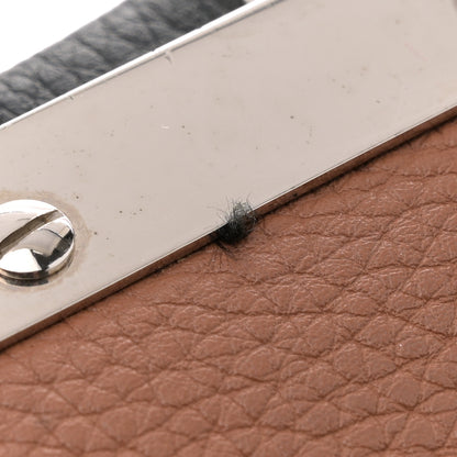 Fendi Cuoio Romano Selleria Bi-Color Medium Peekaboo Iconic Satchel Black Mou 12 of 13