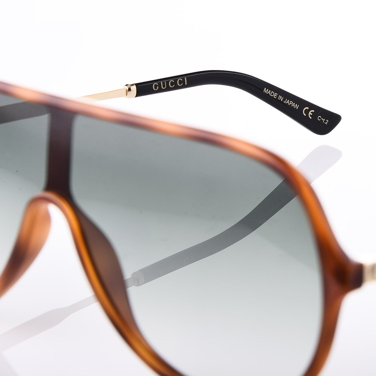 Shield Sunglasses GG0199S Tortoiseshell