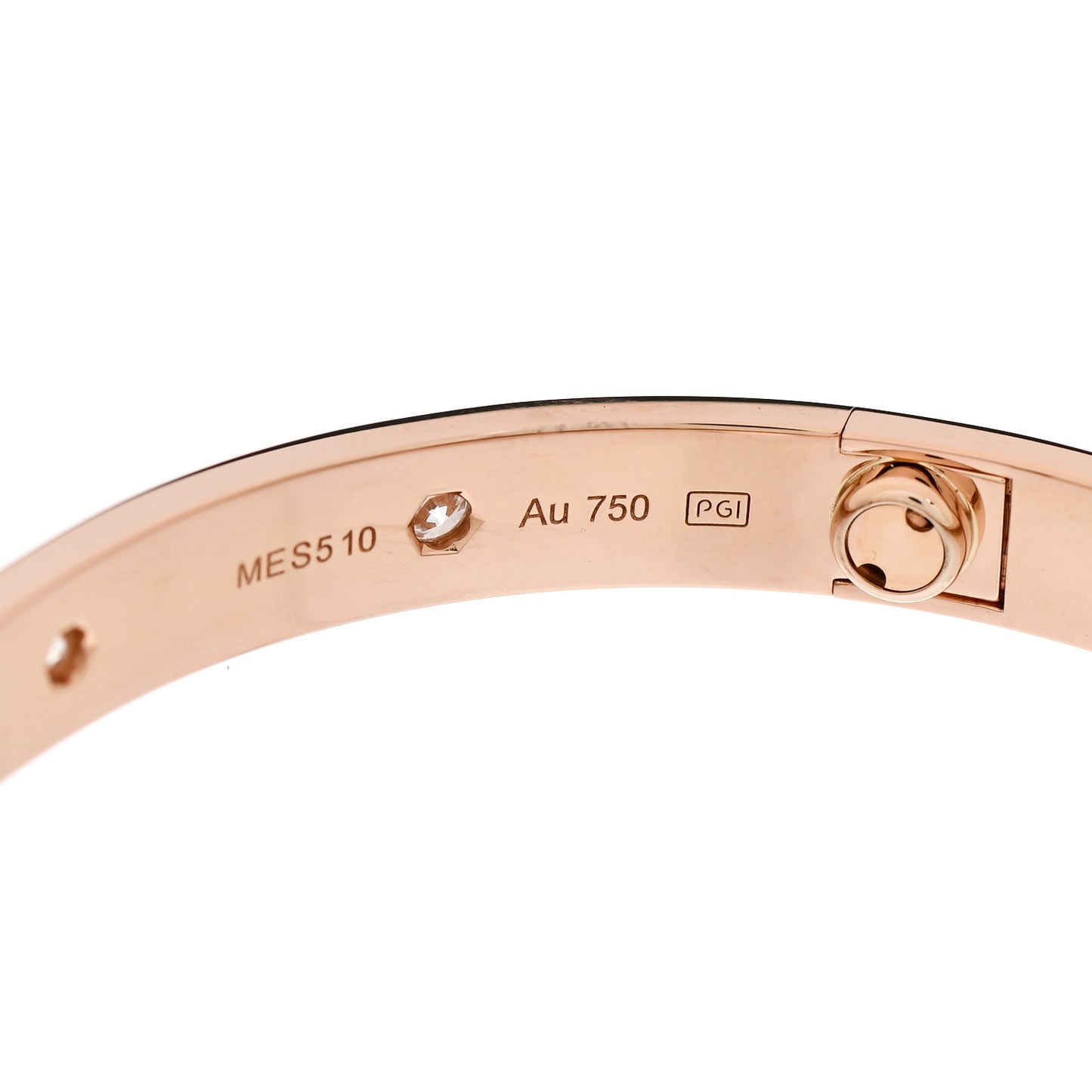 18K Pink Gold 10 Diamond LOVE Bracelet 18