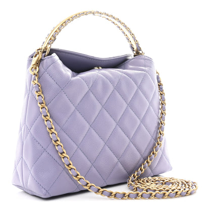 Chanel Caviar Quilted Chanel Way Clutch With Chain Light Purple 3 of 11