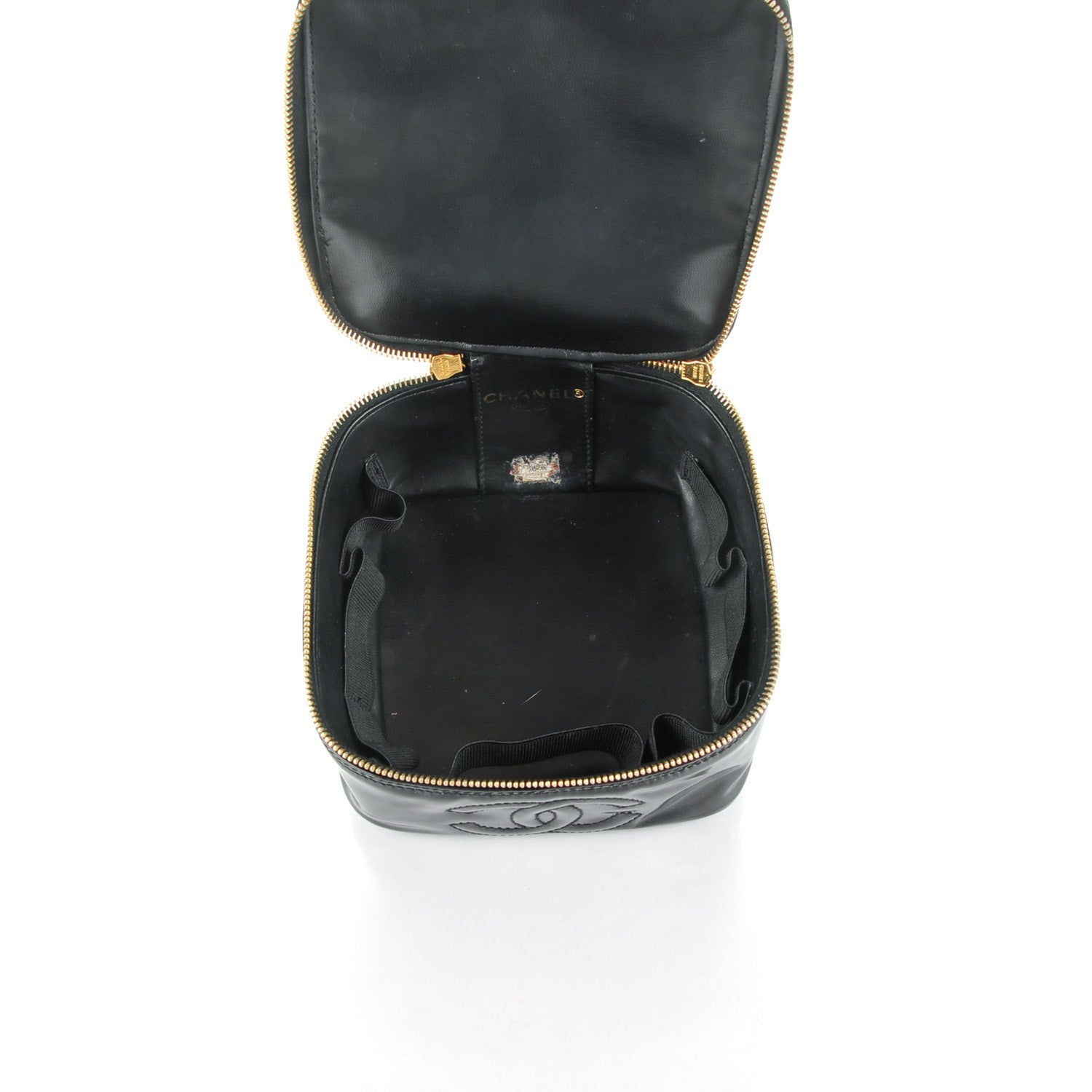 Chanel Patent Vanity Cosmetic Case Black 5 of 6