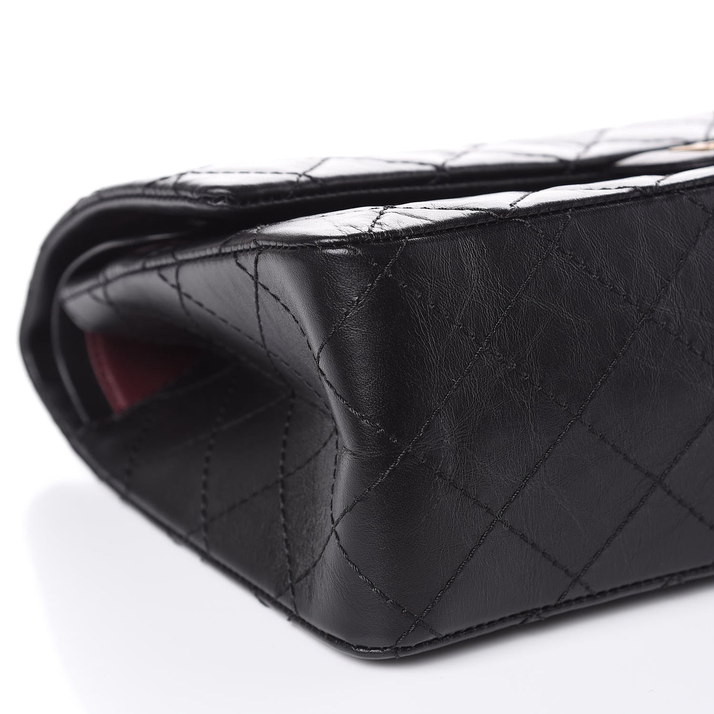 Aged Calfskin Quilted 2.55 Reissue 226 Flap Black