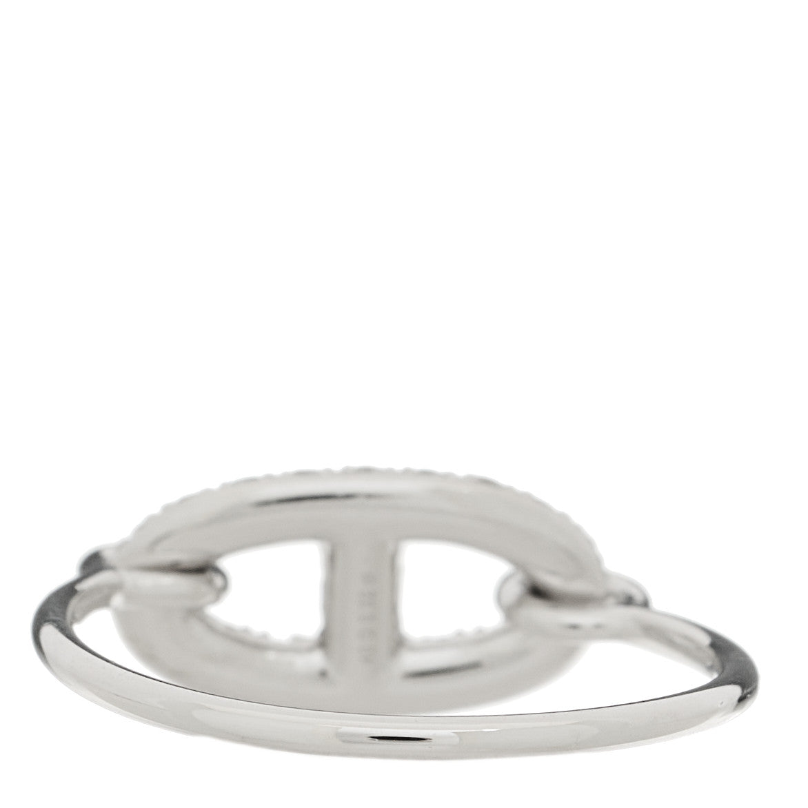 Hermes 18K White Gold Diamond Farandole Ring 52 6 3 of 4