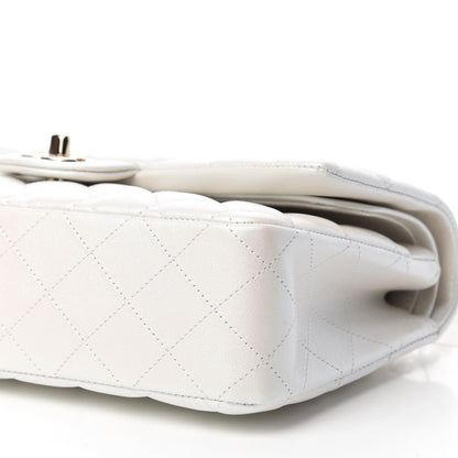 Chanel Iridescent Calfskin Quilted Medium Double Flap White 7 of 11