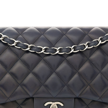 Chanel Lambskin Quilted Jumbo Double Flap Navy 8 of 14