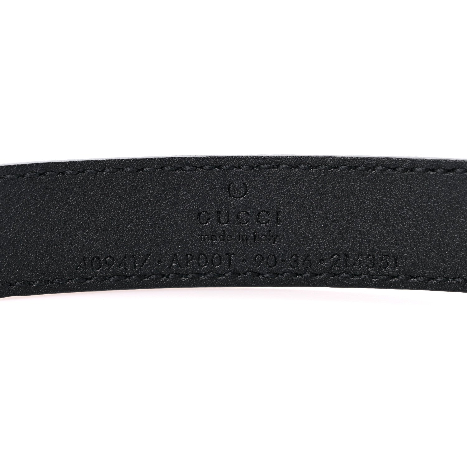 Gucci Calfskin Double G 20mm Belt 90 36 Black 3 of 6