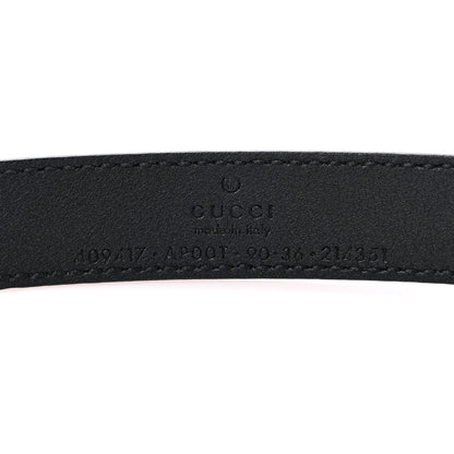 Gucci Calfskin Double G 20mm Belt 90 36 Black 3 of 6