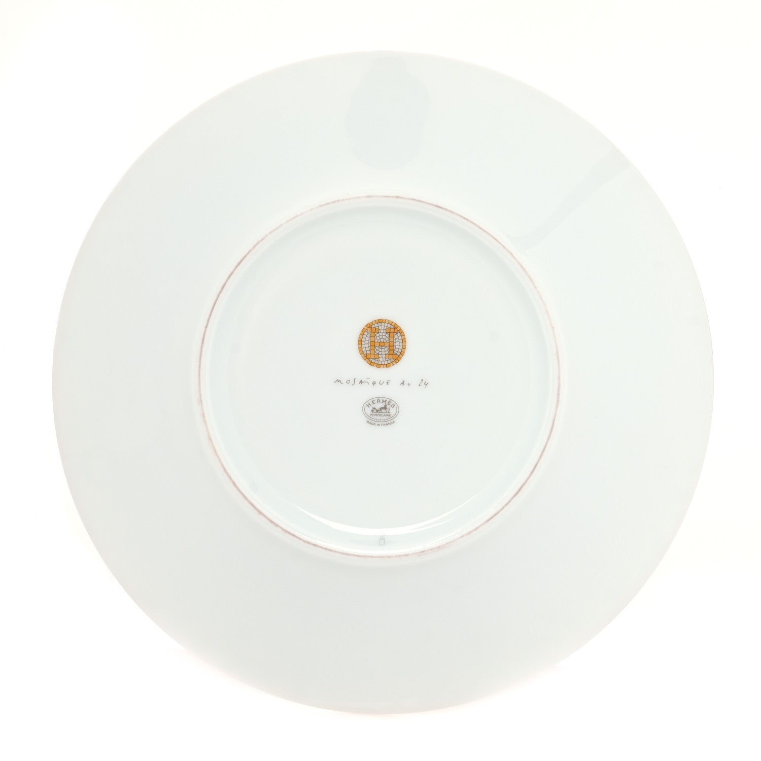 Hermes Porcelain Mosaique Au 24 Gold Breakfast Cup and Saucer 9 of 11