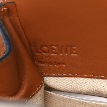 Loewe Calfskin Canvas Sailor Mini Hammock Shoulder Bag White Tan 6 of 10