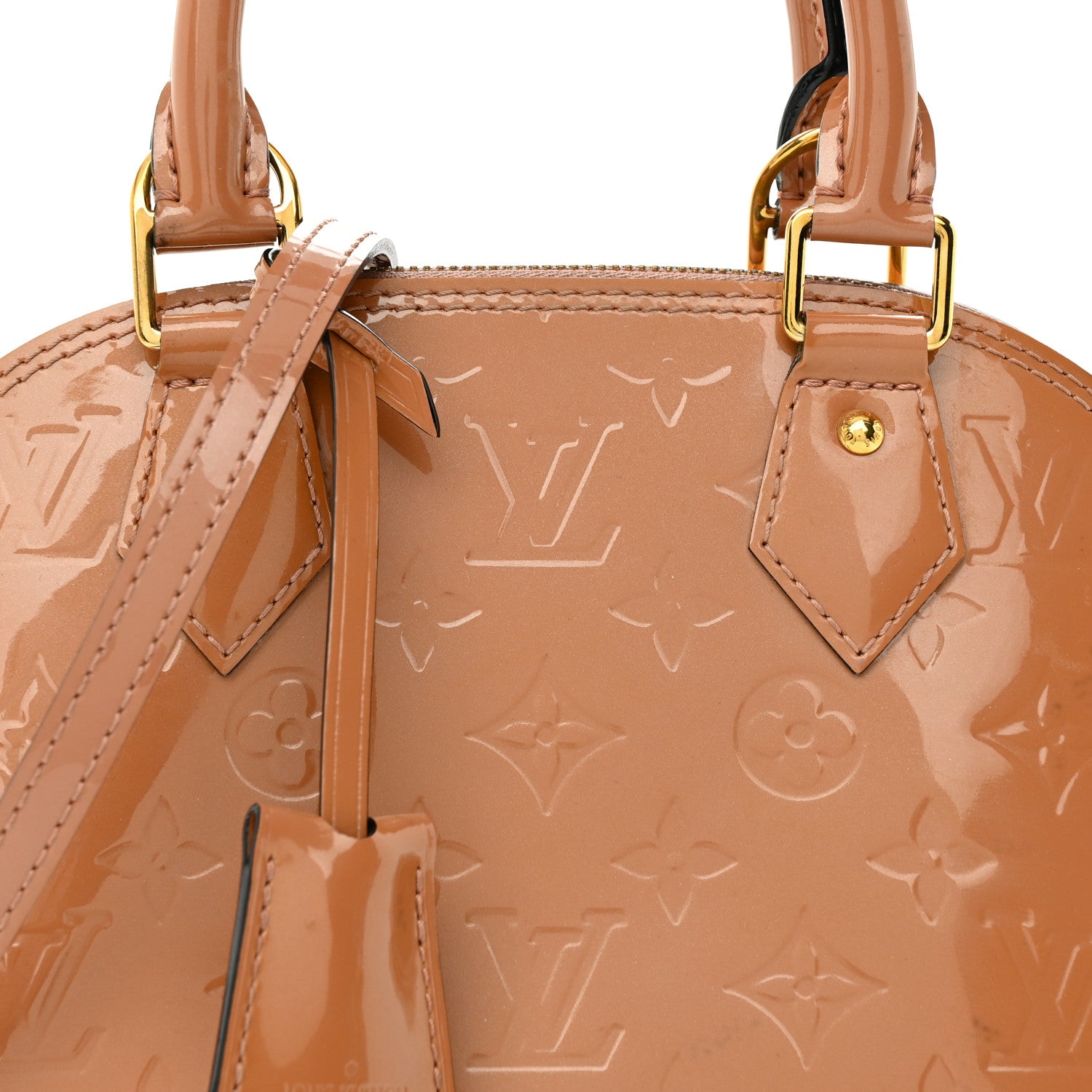 Louis Vuitton Vernis Alma BB Rose Velours 7 of 12