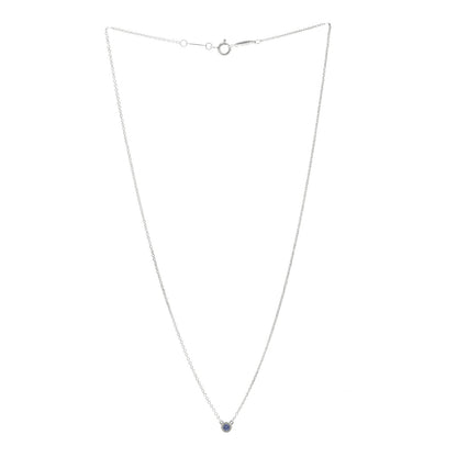 Tiffany Sterling Silver Tanzanite .07ct Elsa Peretti Color By The Yard Necklace 3 of 5