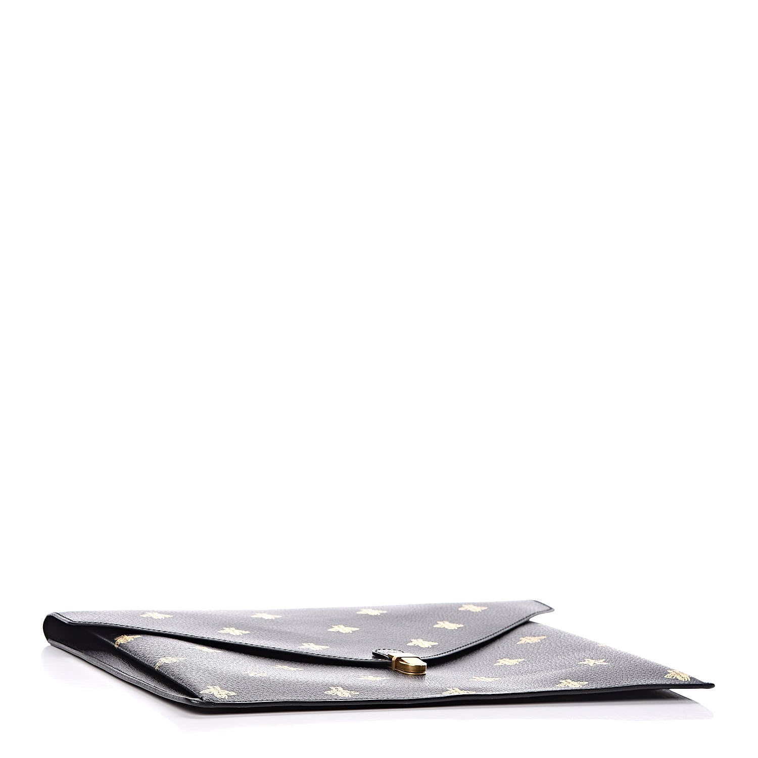 Gucci Grained Calfskin Bee Star Portfolio Black 4 of 7