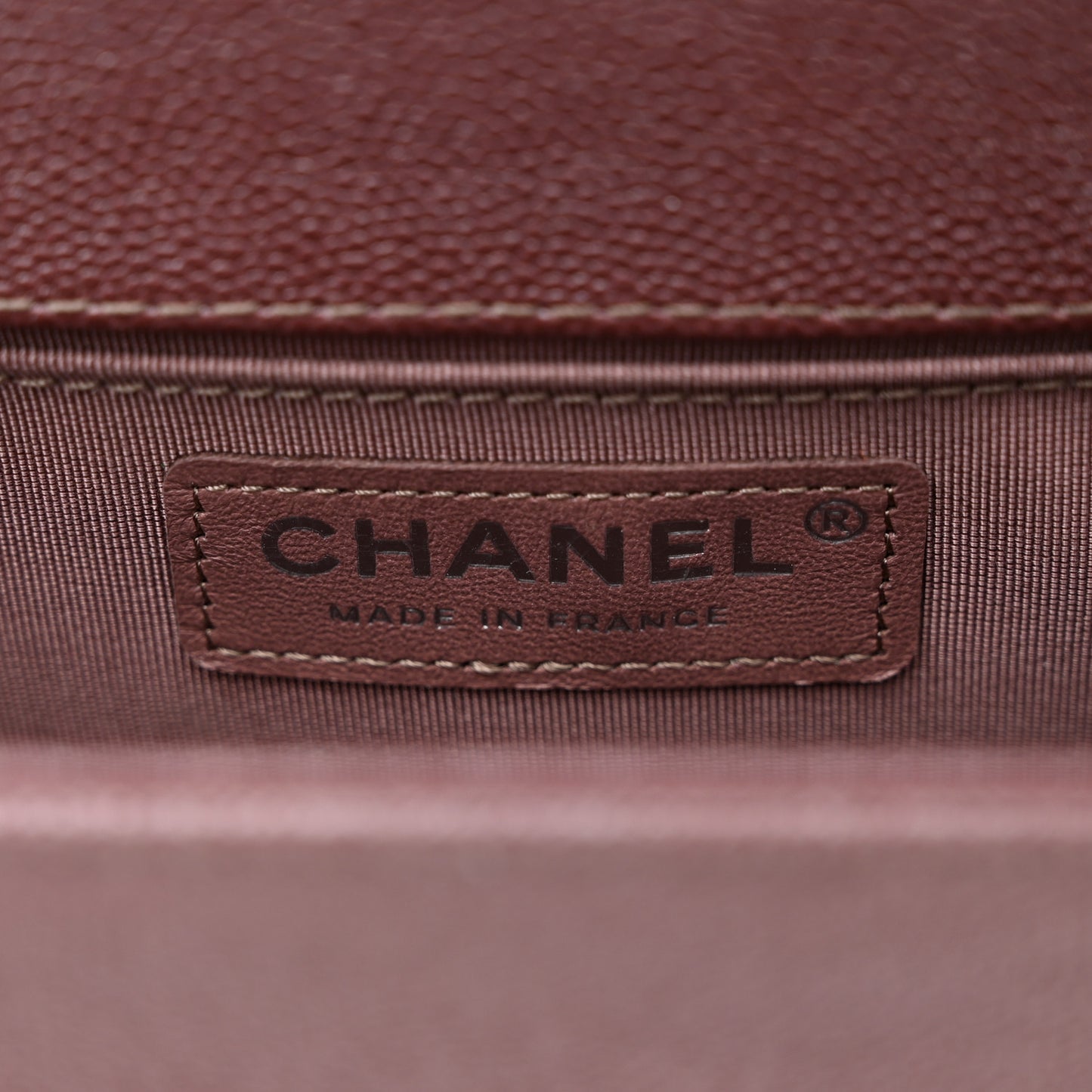 Metallic Caviar Chevron Quilted Medium Boy Flap Dark Pink