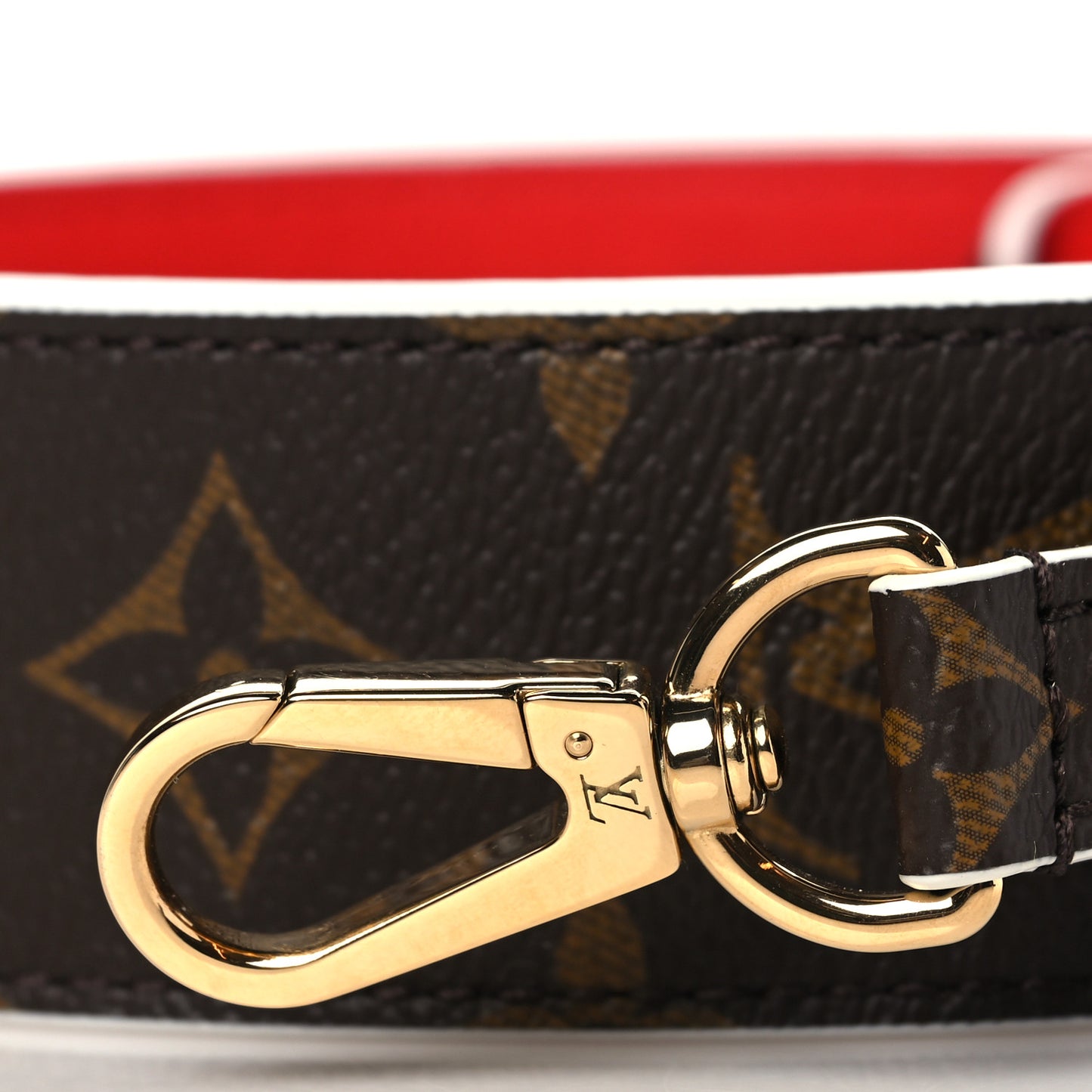 Monogram Bandouliere Shoulder Strap Red