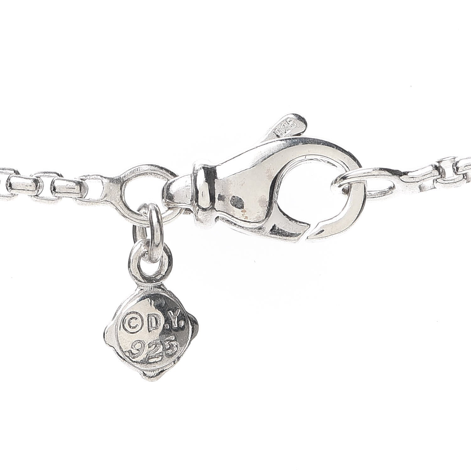 David Yurman Sterling Silver Diamond Crossover Station Necklace 5 of 5