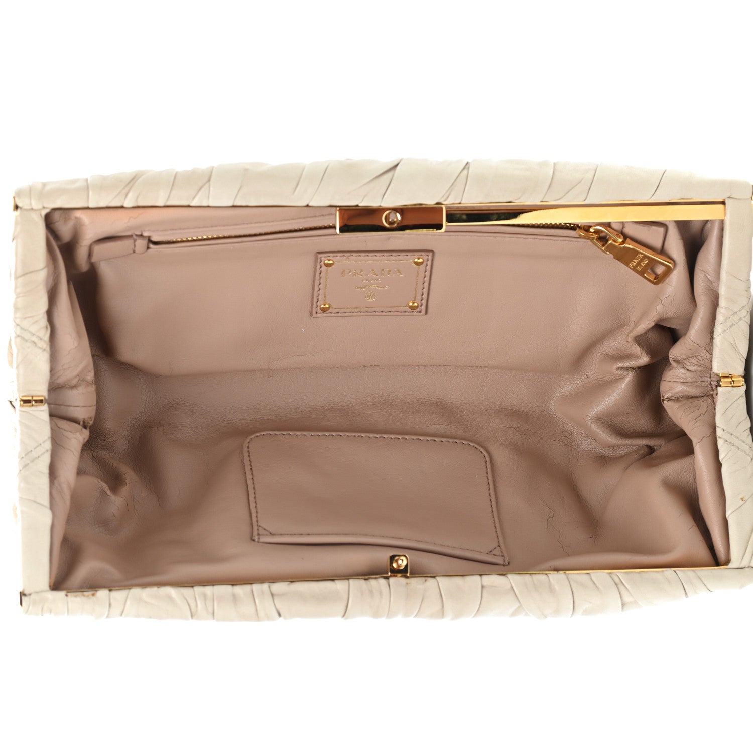 Prada Nappa Gaufre Clutch Cera 5 of 15