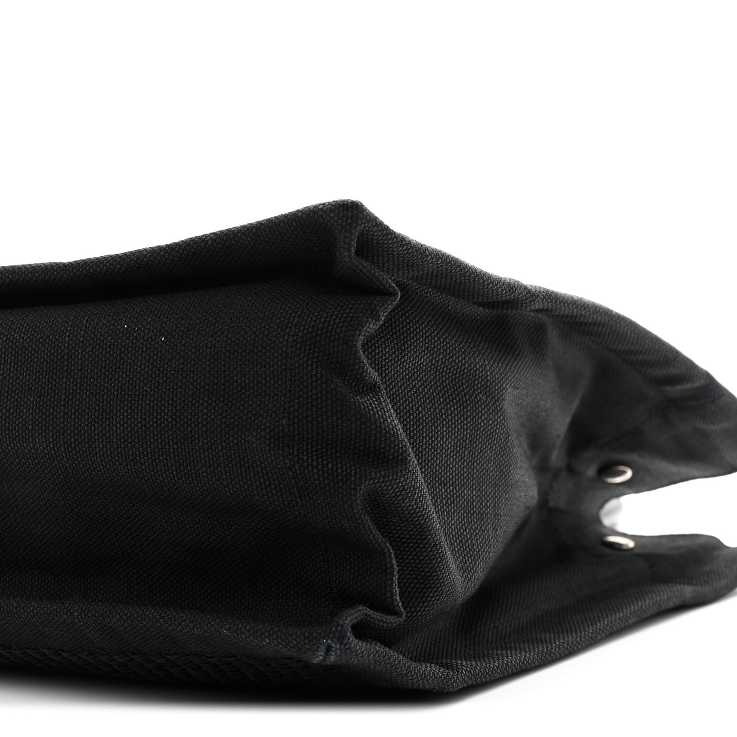 Raffia Linen Calfskin Rive Gauche Tote Black