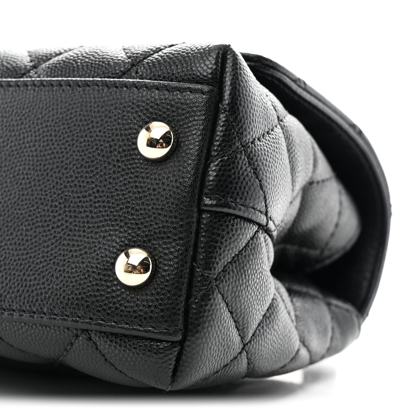 Caviar Quilted Extra Mini Coco Handle Flap Black