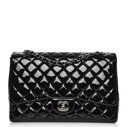 Chanel Patent Quilted Maxi Single Flap Black 1 of 11