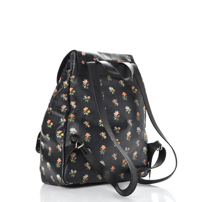 Saint Laurent Calfskin Prairie Flower Printed Festival Backpack Multicolor 3 of 15