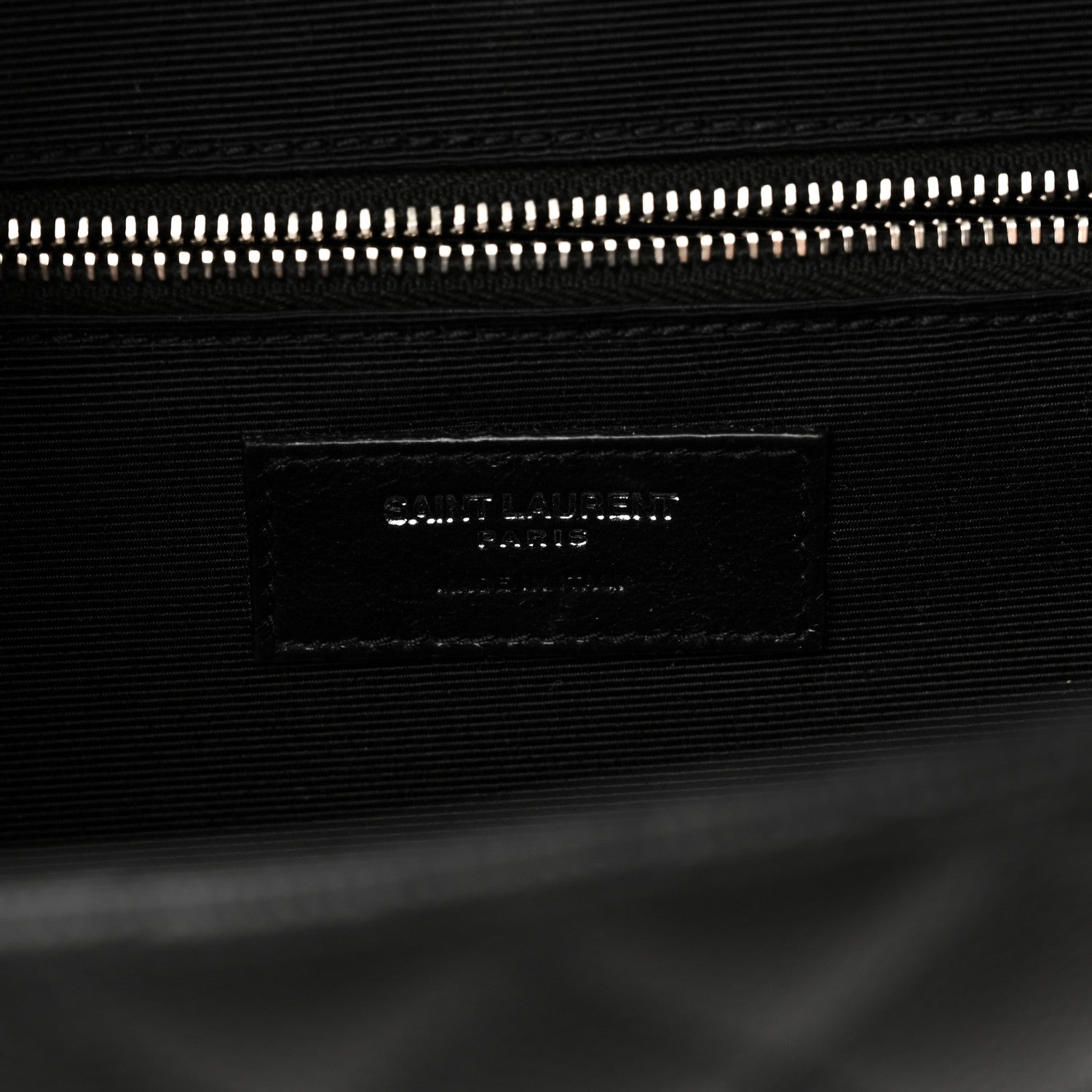 Saint Laurent Grain De Poudre Textured Mixed Matelasse Large Triquilt Monogram Satchel Black 6 of 10