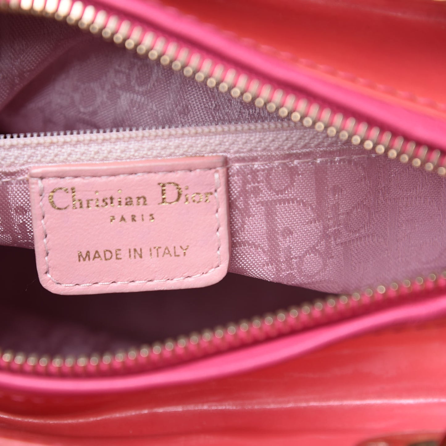 Patent Cannage Medium Lady Dior Pink
