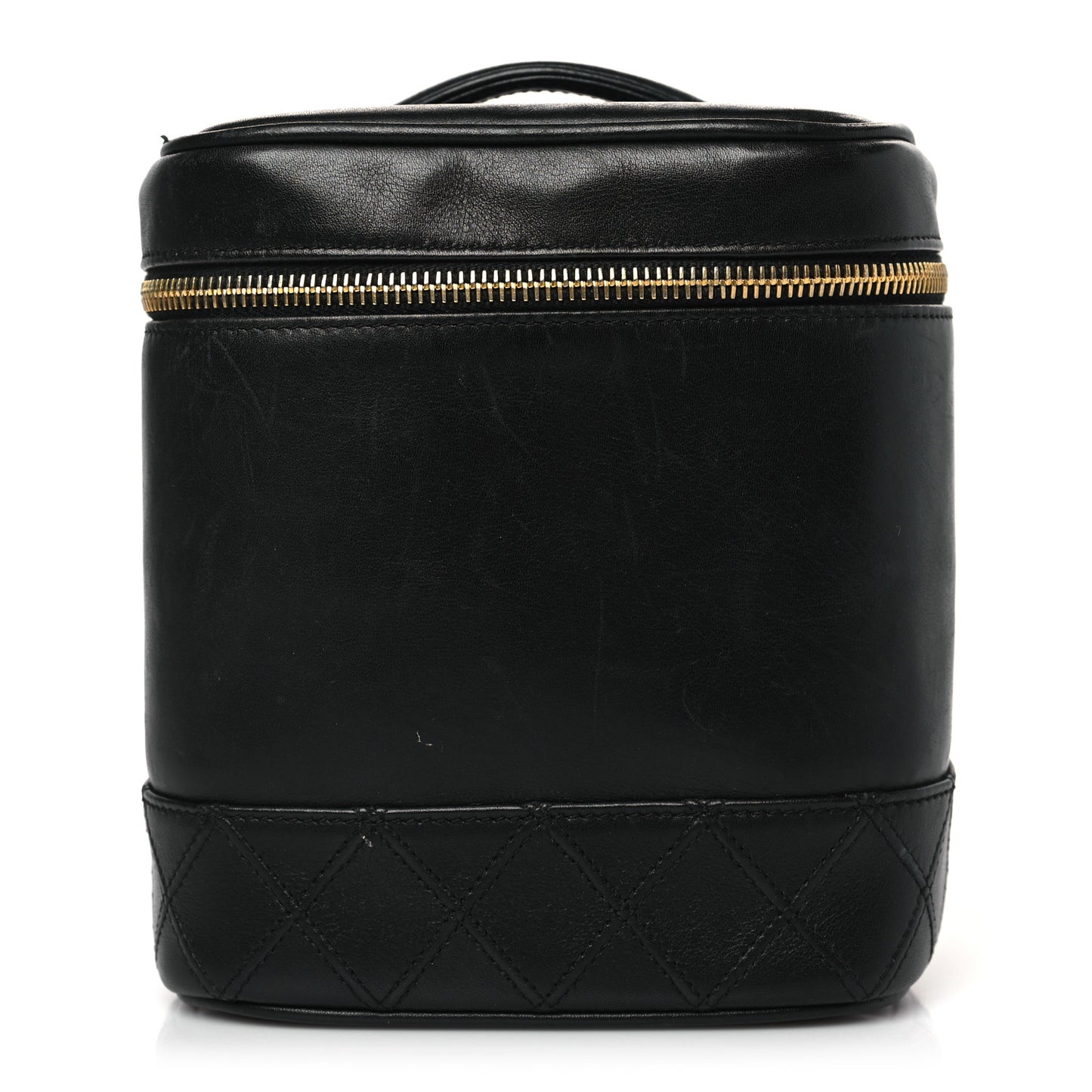 Lambskin Vanity Cosmetic Bag Black