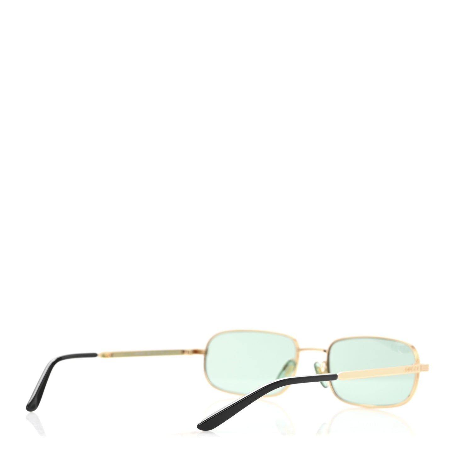 Metal Rectangular Sunglasses GG1457S Green Gold