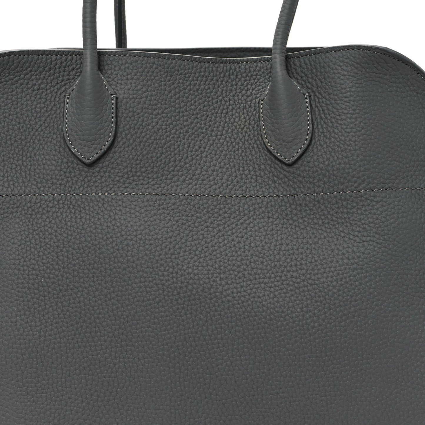 Matte Grained Calfskin Soft Margaux 15 Grey