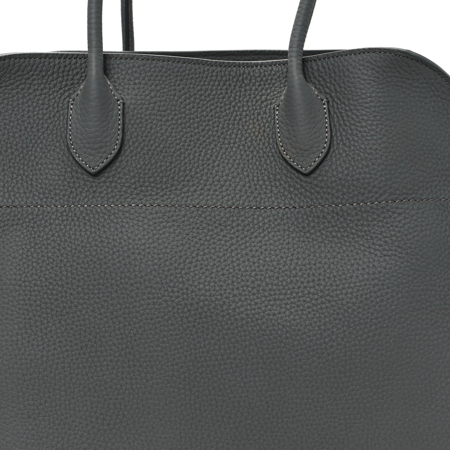 The Row Matte Grained Calfskin Soft Margaux 15 Grey 7 of 9