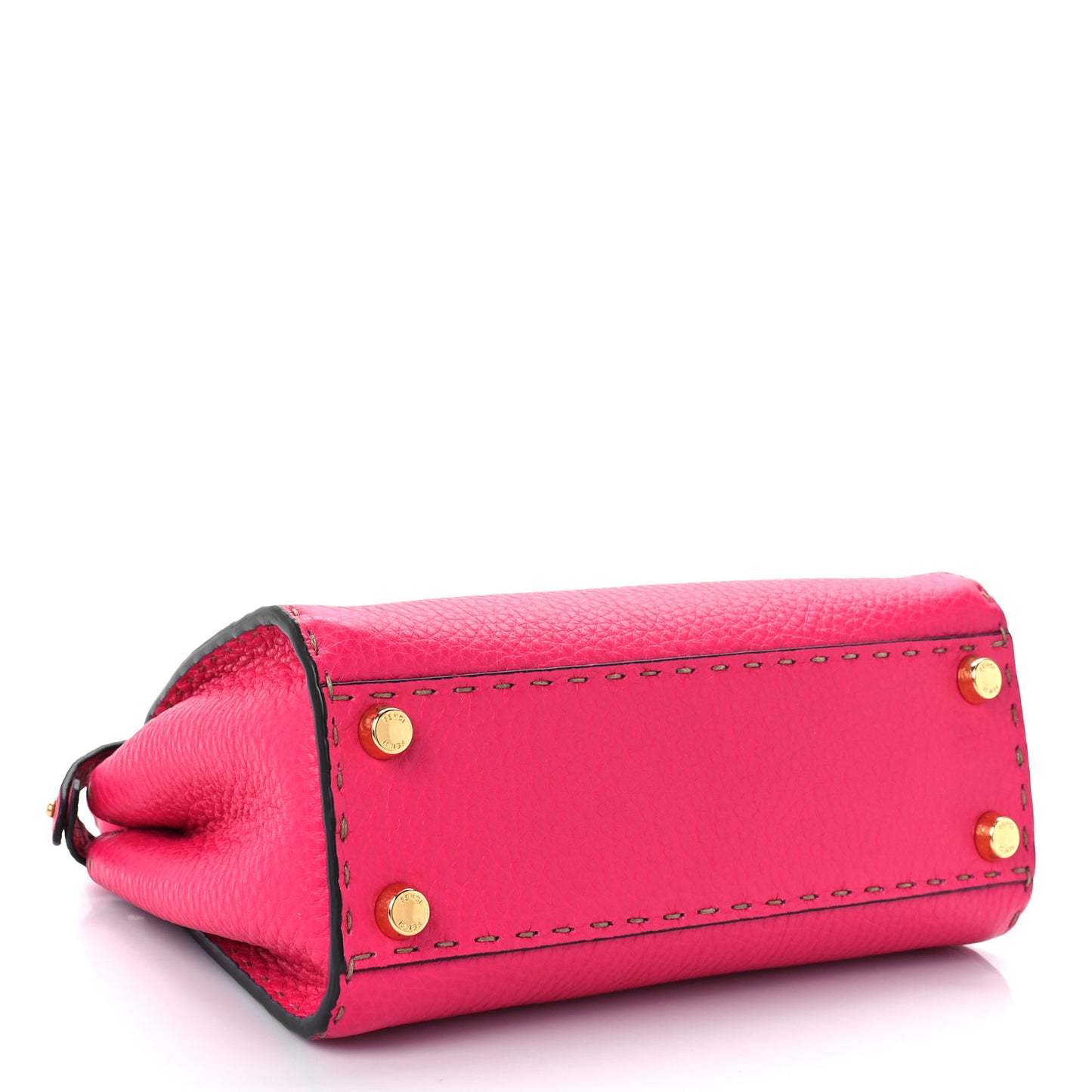 Cuoio Romano Selleria Mini Peekaboo Iconic Satchel Fuxia