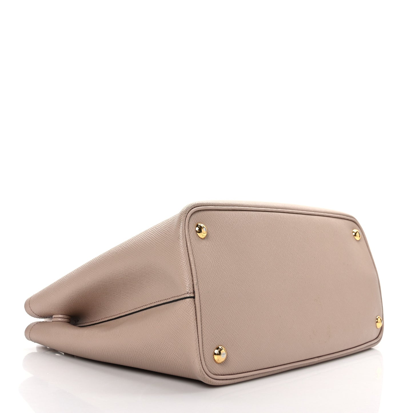 Saffiano Cuir Small Double Bag Cammeo Black