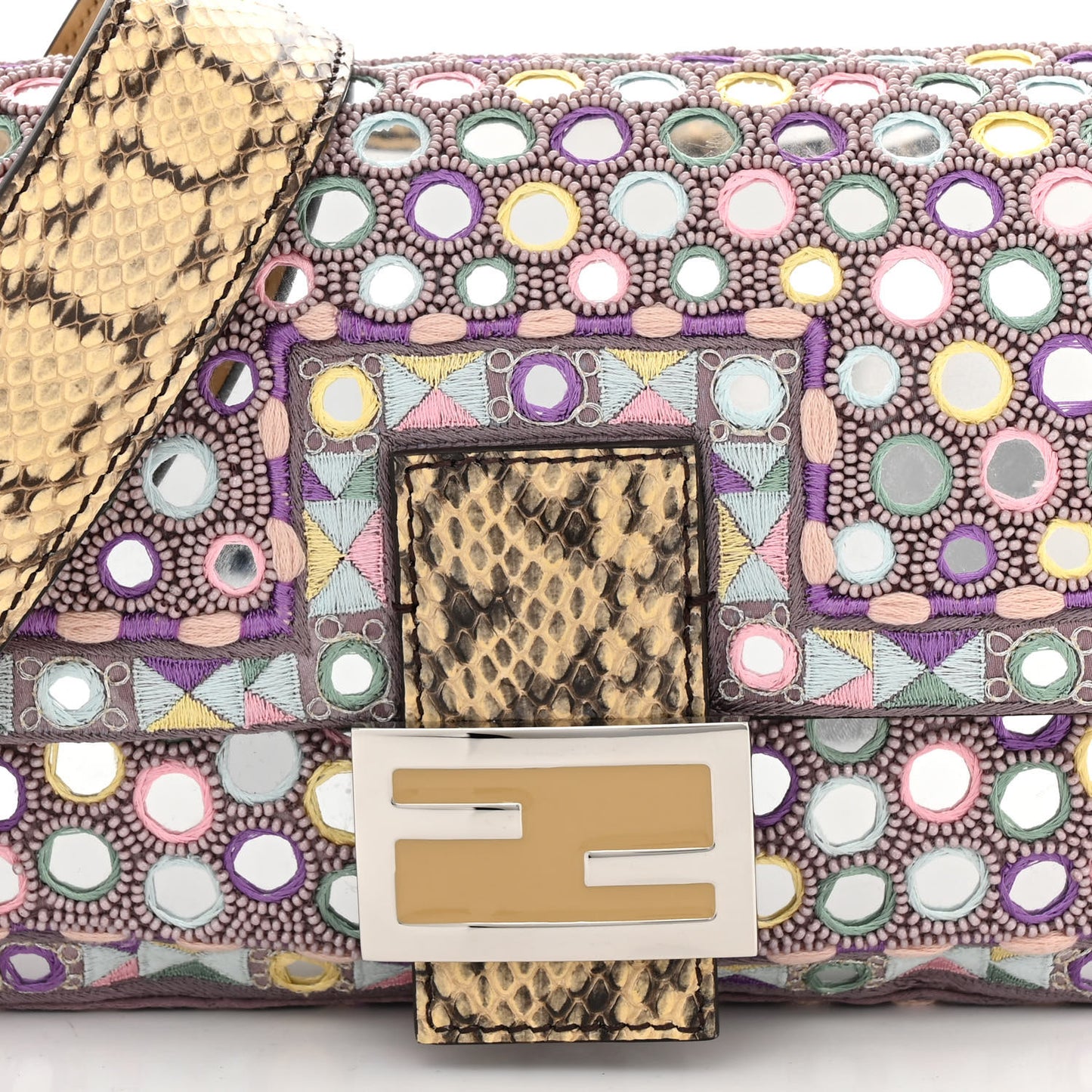Elaphe Mirror Specchietti Embroidered Re-Edition Baguette Multicolor