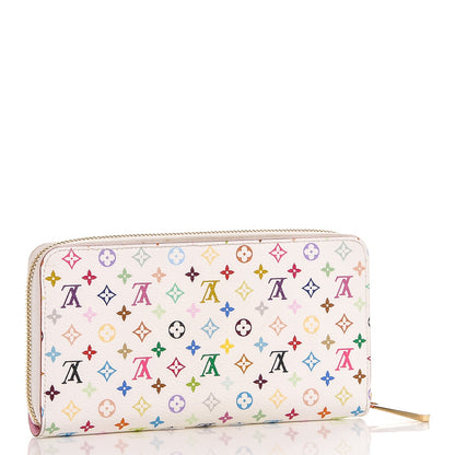 Louis Vuitton Monogram Multicolor Zippy Wallet White Litchi 3 of 6